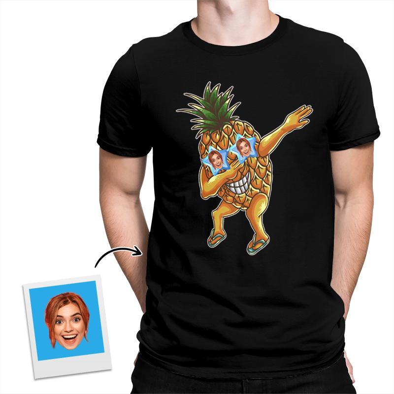 Pineapple Wearing Glasses Custom Face Funny All Over Print Tshirt | Pineapple Lovers Gift | Personalized Funny All Over Print Tshirt - Thegiftio