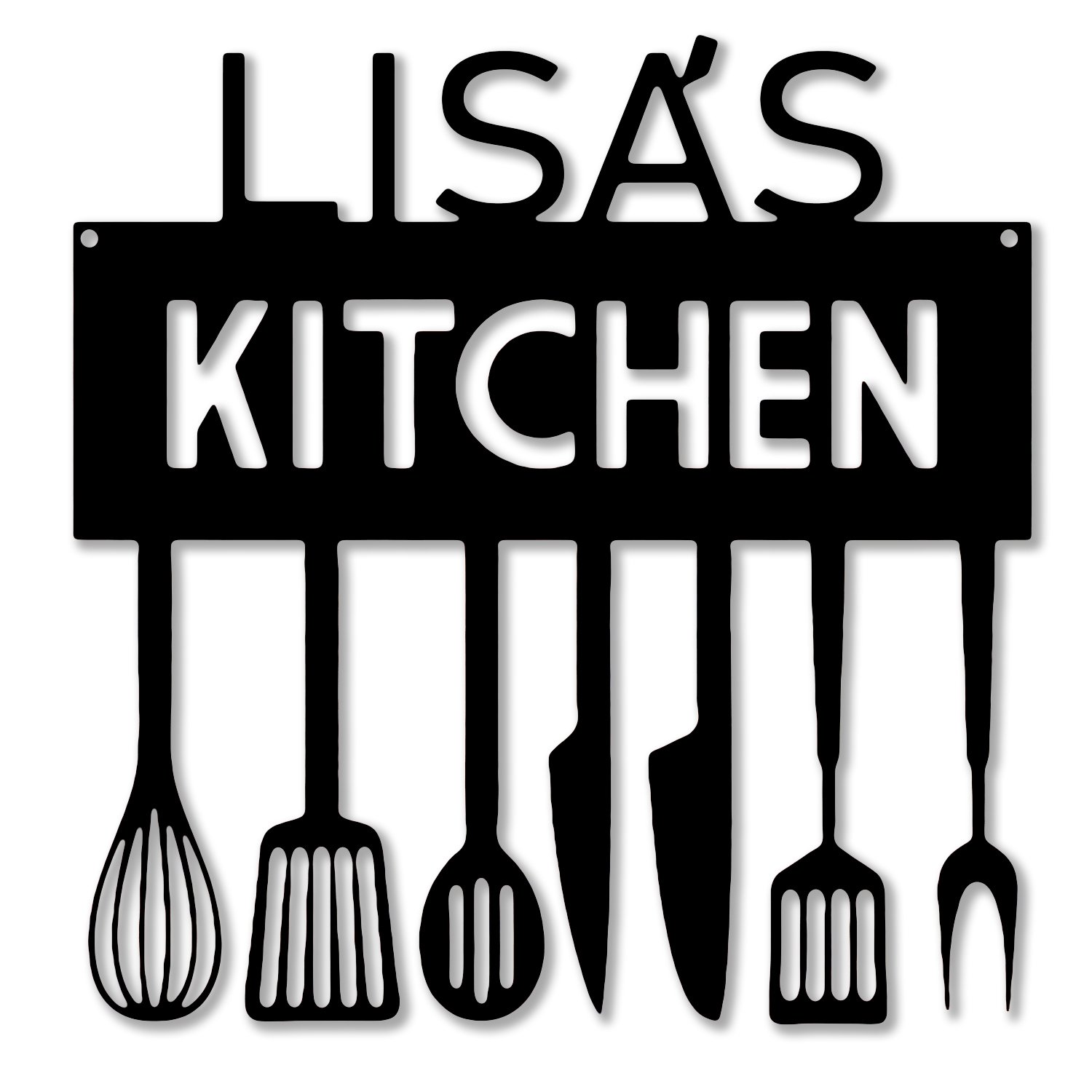 Custom Name Kitchen Lovers Metal Sign | Gift For Mom | Personalized Kitchen Metal Sign - Thegiftio