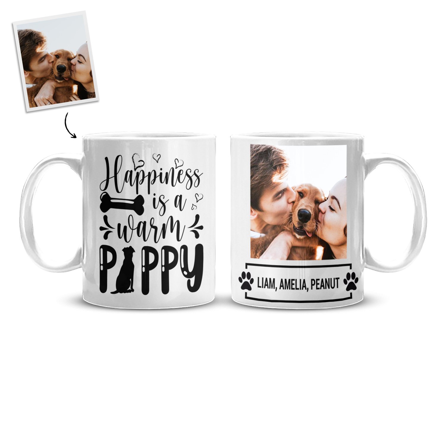 Dog Family Bundle | Life Is Better With A Dog Custom Photo Dog Mug | Dog Mug | Personalized Dog Mug - Thegiftio