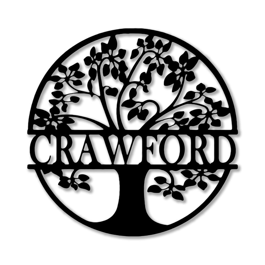 Personalized Family Tree Metal Sign | Tree Of Life | Custom Family Metal Sign - Thegiftio