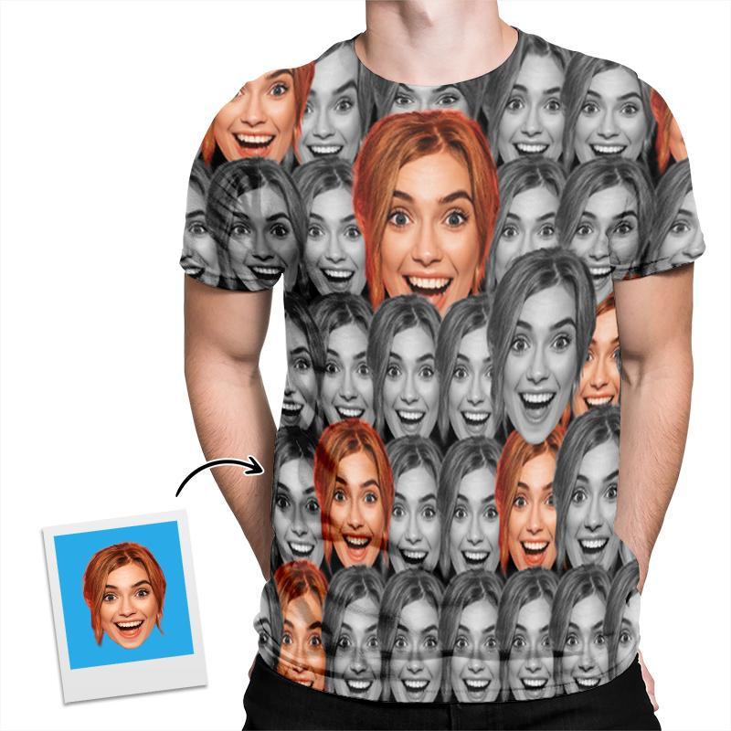The Art Of Color Contrast Custom Face Funny All Over Print Tshirt | Birthday Gift | Personalized Funny All Over Print Tshirt - Thegiftio UK