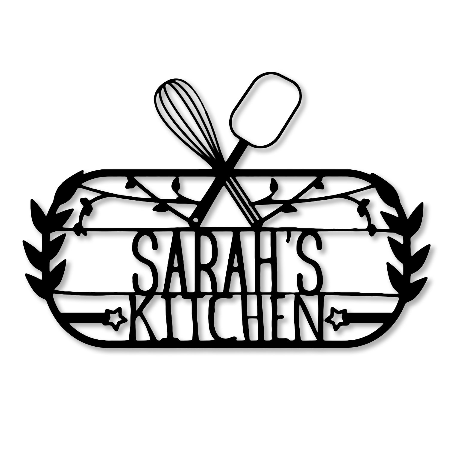 Custom Name I Love My Kitchen Metal Sign | Gift For Kitchen Lovers | Personalized Kitchen Metal Sign - Thegiftio