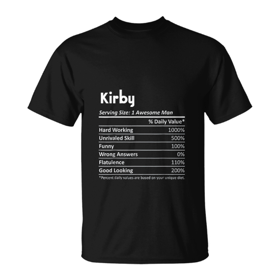 Custom Name Nutrition Daily Value Tshirt | Funny Name Gift | Personalized Name Tshirt | Seseable UK