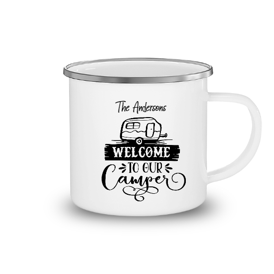 Custom Welcome To Our Camper Camping Mug | Birthday Gift For Campers | Personalized Camping Camping Mug - Seseable