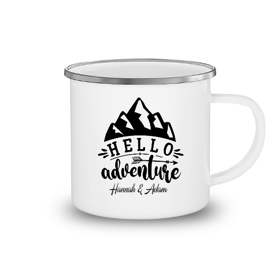 Custom Hello Adventure Camping Mug | Birthday Gift For Camper | Personalized Camping Camping Mug - Seseable