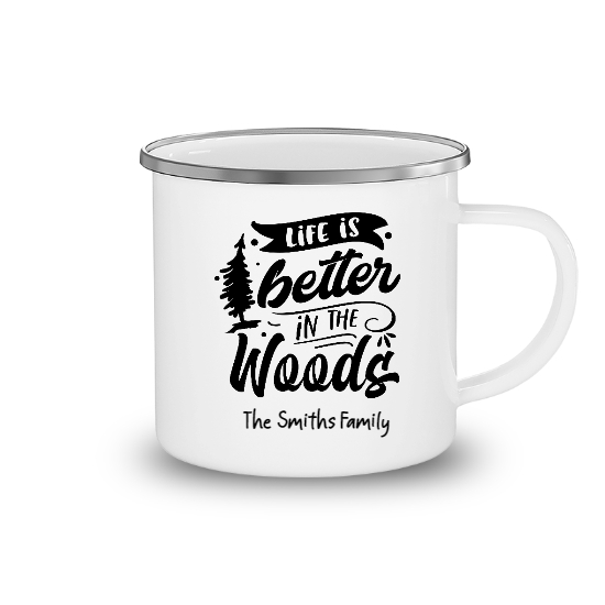 Custom Life Is Better In The Woods Camping Mug | Birthday Gift For Camper | Personalized Camping Camping Mug - Seseable