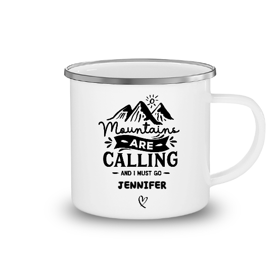 Custom Mountains Are Calling I Must Go Camping Mug | Birthday Gift For Camper | Personalized Camping Camping Mug - Seseable