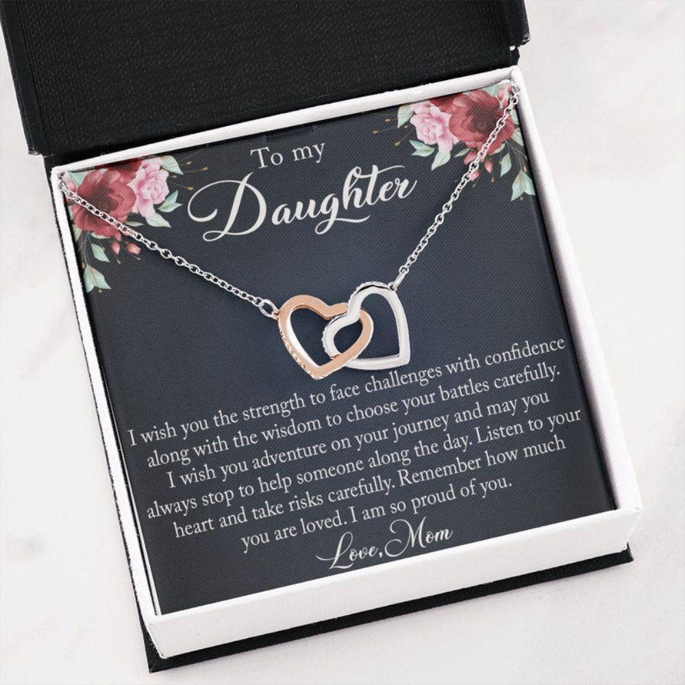 Daughter Necklace, Gift For Daughter From Mom, Mother Daughter Gift Necklace, Valentines Day Gift To Daughter, Daughter Birthday - Thegiftio UK