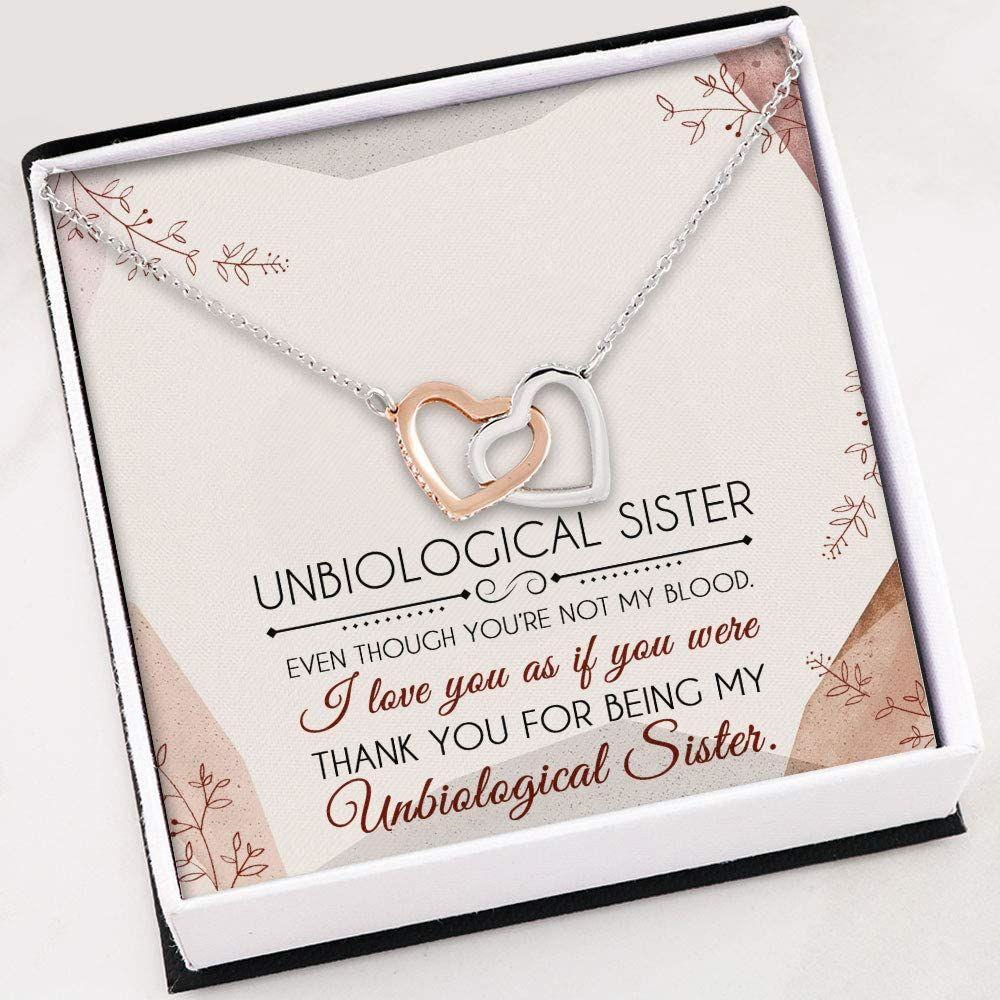 Sister Necklace , Unbiological Sister Necklace Gifts , Necklace With Gift Box For Birthday Christmas - Thegiftio UK