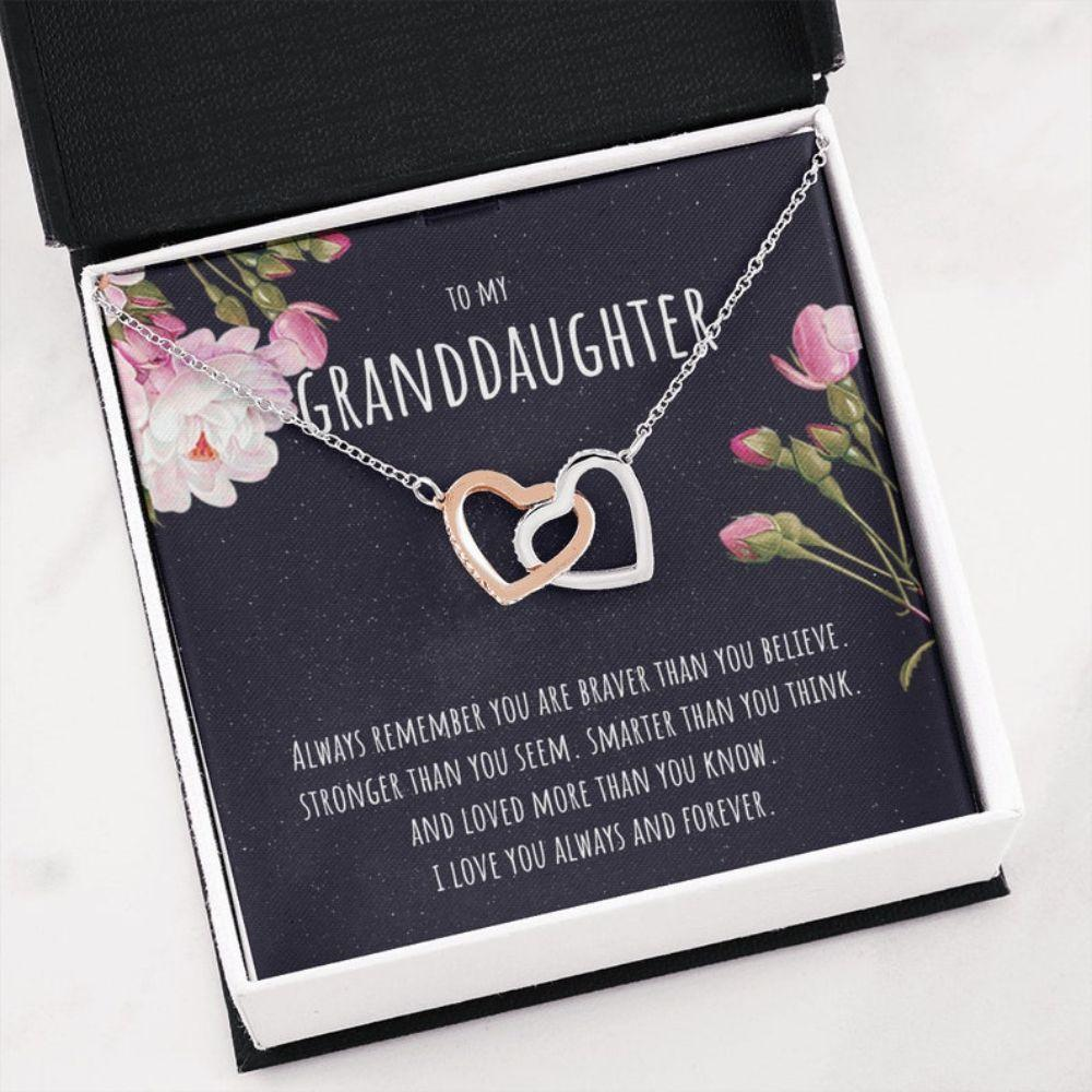 Granddaughter Necklace, Granddaughter Gift, Gift For Granddaughter, Birthday Necklace Gift, Graduation Gift, Christmas Necklace - Thegiftio UK
