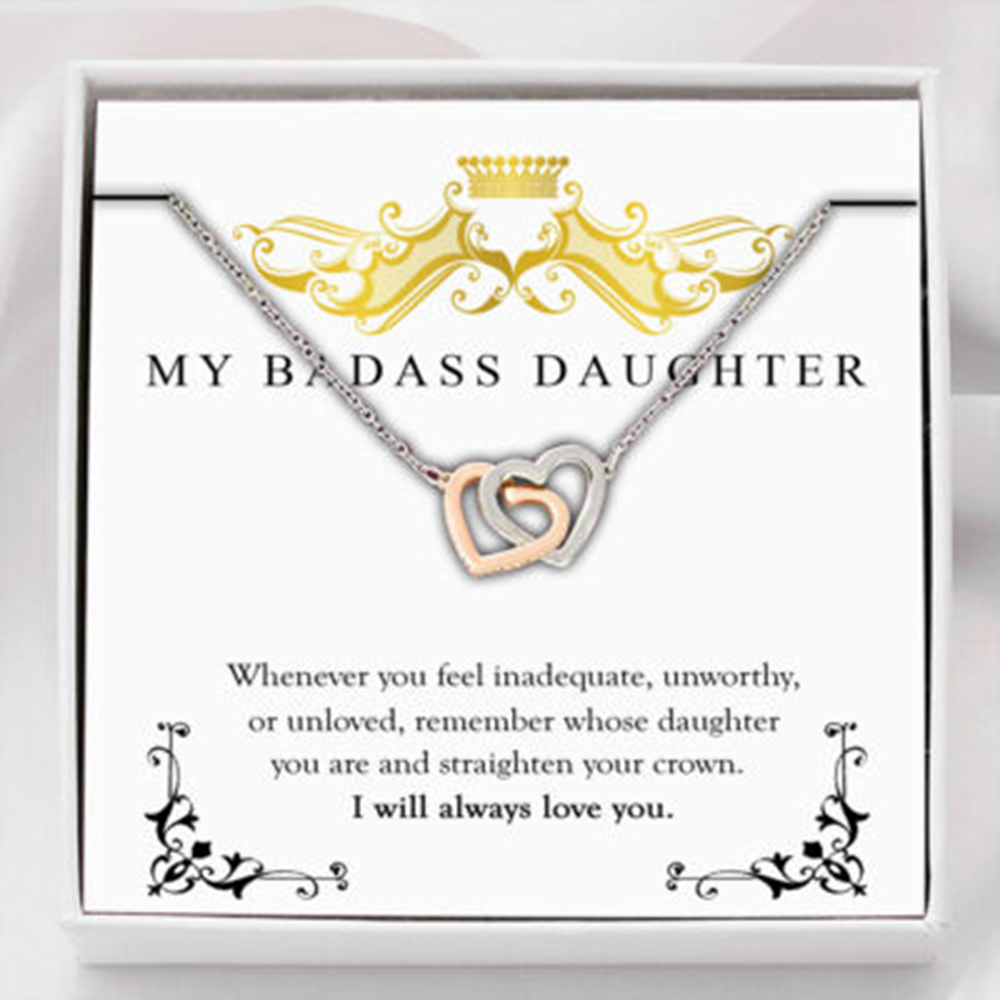 Daughter Necklace, My Badass Daughter Necklace, Gift For Daughter From Mom - Thegiftio UK