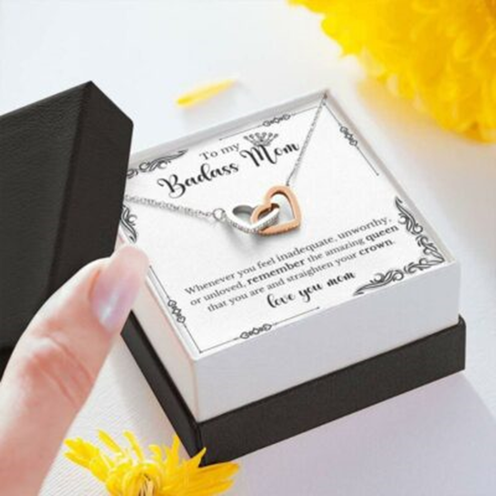 Mom Necklace, To My Badass Mom Necklace, Gift For Mom Birthday Christmas - Thegiftio UK