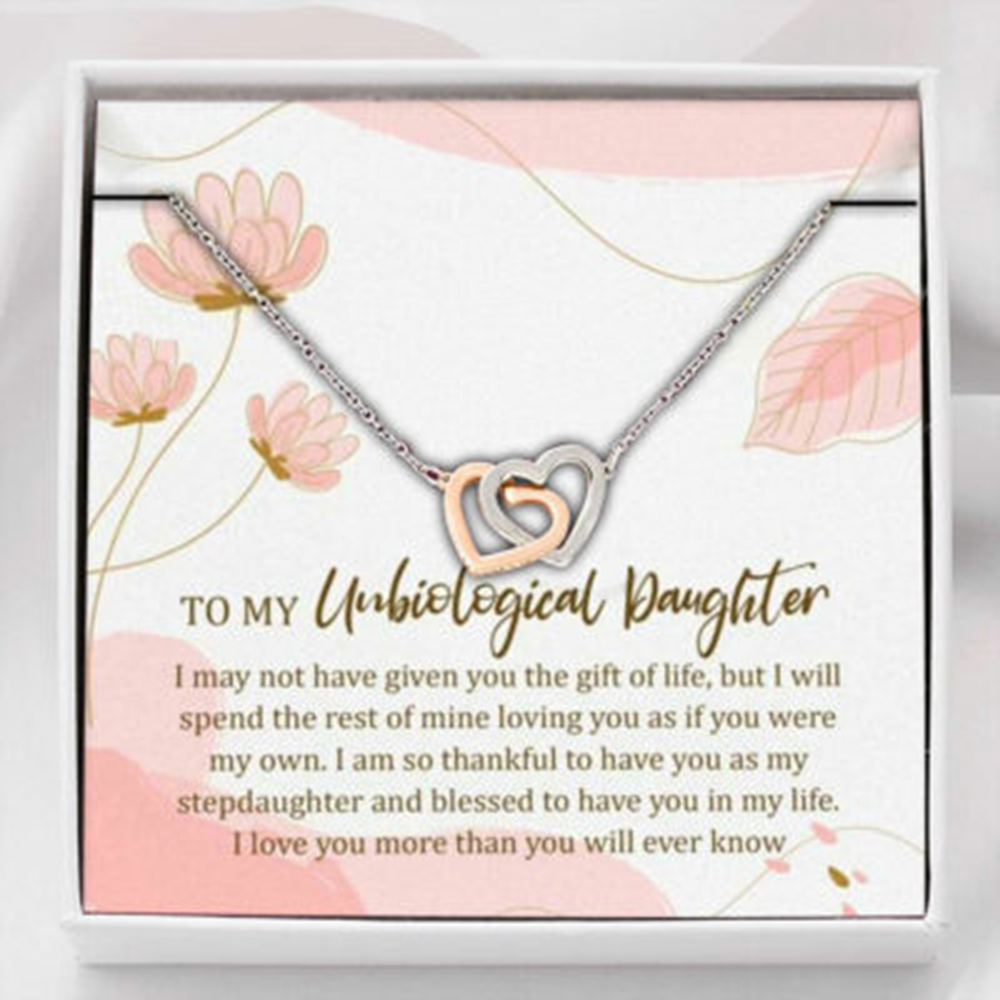Daughter Necklace, Stepdaughter Necklace, Unbiological Daughter Necklace , Step Daughter Gift Bonus Daughter Gift - Thegiftio UK