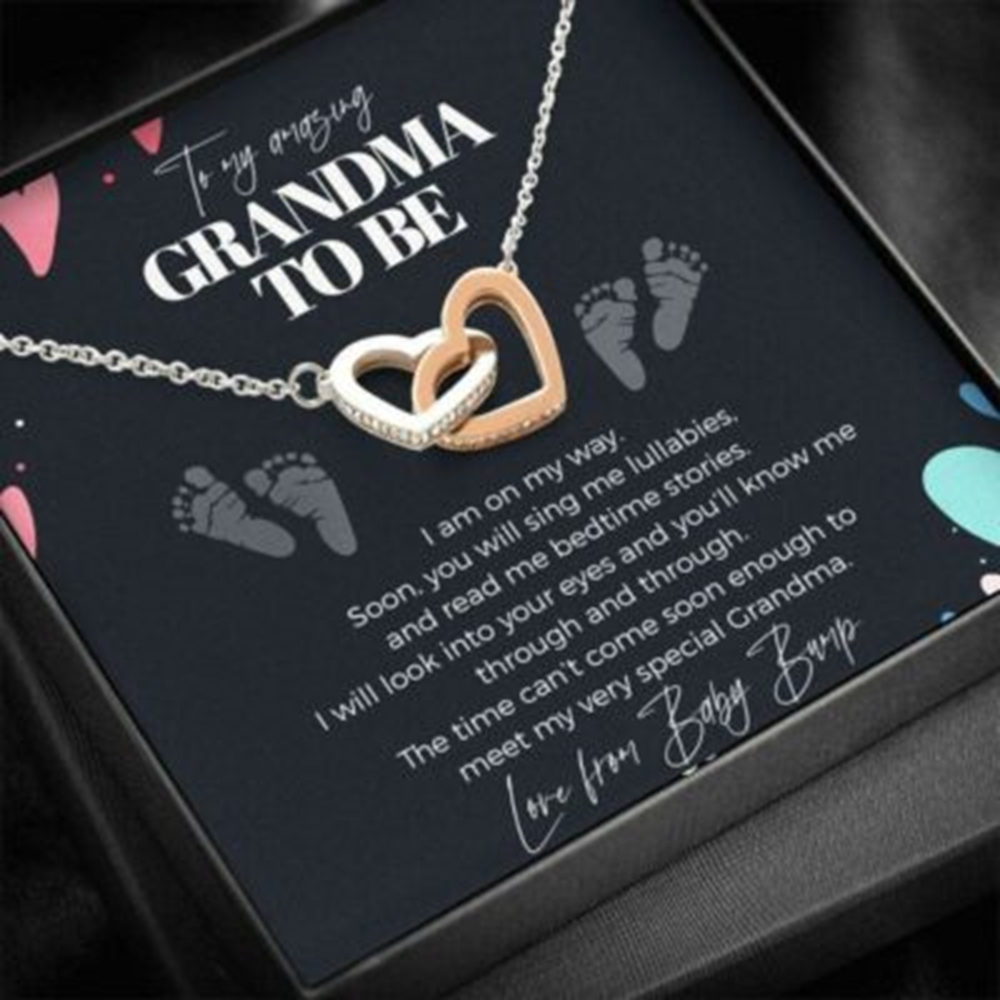Grandmother Necklace, To My Grandma To Be Necklace , Pregnancy Gift For Grandma From Baby Bump - Thegiftio UK