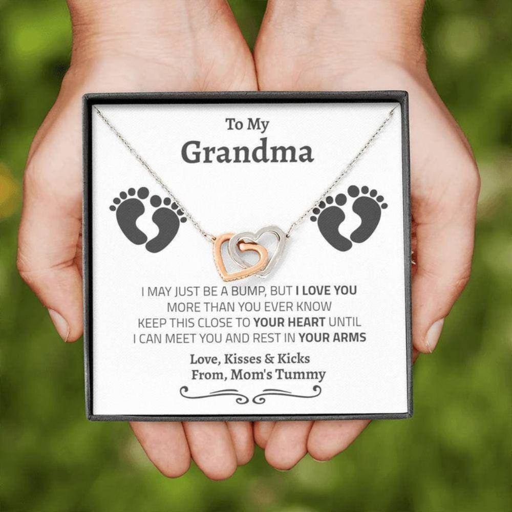 Grandmother Necklace, Grandma Gift From Baby, Gifts For Grandparents From Baby, Soon To Be Grandparents, Expecting Grandparents - Thegiftio UK