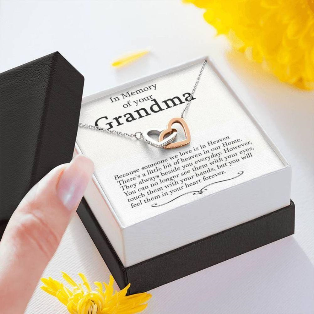 Memorial Necklace, Loss Of Grandma Gift, Remembrance Gift, Sympathy Gift, Grief Gift, Loss Of Loved One Necklace, Grandma Loss Gifts Mom - Thegiftio UK