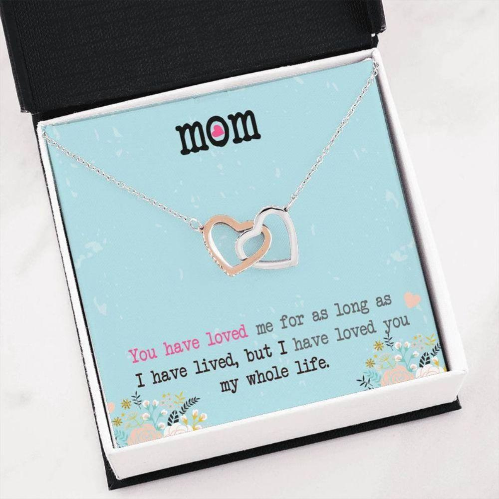 Mom Necklace, Sentimental Mom Gift , Necklace For Mom , Bling Heart Necklace , Love For Mama , Christmas Gift - Thegiftio UK