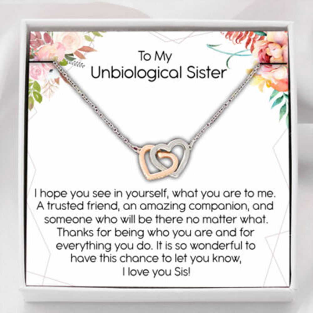 Sisters Necklace , Uniological Sister Necklace , Interlocking Necklace With Gift Box For Birthday Christmas - Thegiftio UK