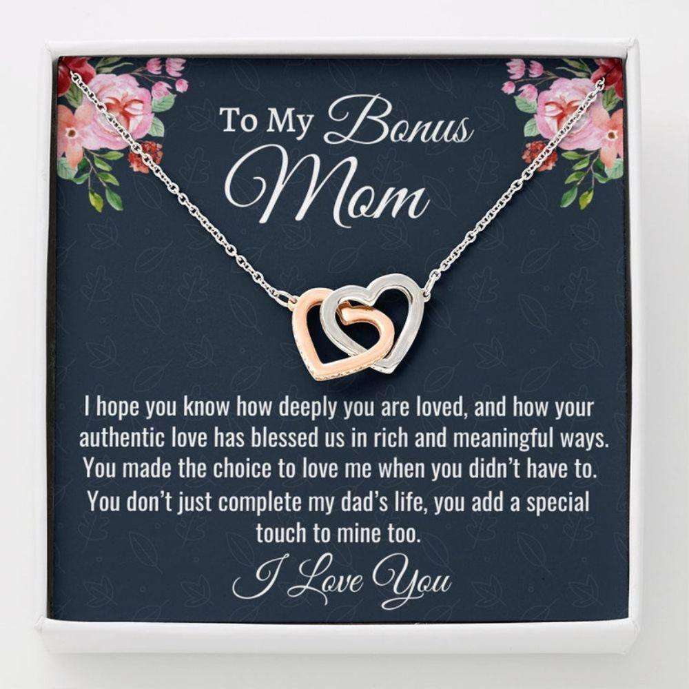 Stepmom Necklace, Gift For Bonus Mom, Stepmom Gift, Necklace Birthday Gift For Stepmom From Stepdaughter Stepson - Thegiftio UK