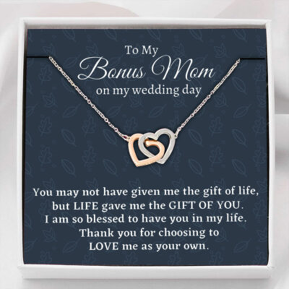 Stepmom Necklace, Stepmother Wedding Gift From Bride, Necklace, Bonus Mom Gift, To Stepmom Of The Bride Wedding Gift - Thegiftio UK