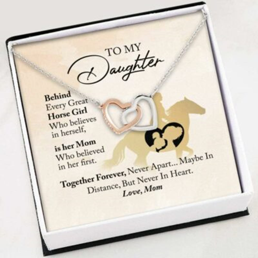 Daughter Necklace, Daughter Necklace Gift From Mom Horse Girl Gift , Necklace With Gift Box - Thegiftio UK