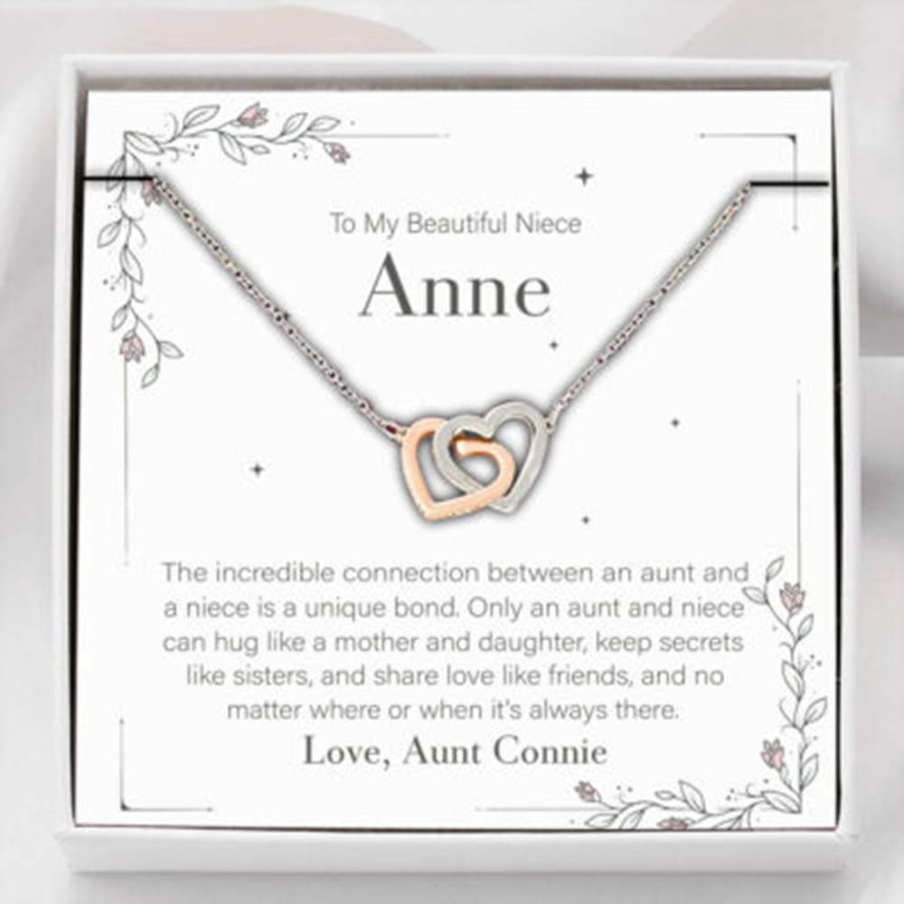 Niece Necklace, Personalized Necklace To My Beautiful Niece , Aunt Niece Necklace Gift Custom Name - Thegiftio UK