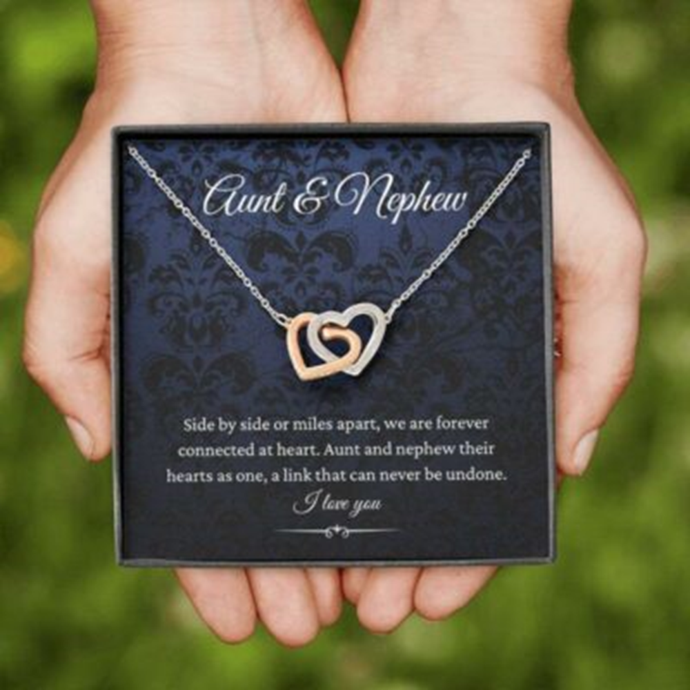 Aunt Necklace, Aunt &Amp; Nephew Necklace, Gift For Aunt From Nephew, Aunt Nephew - Thegiftio UK