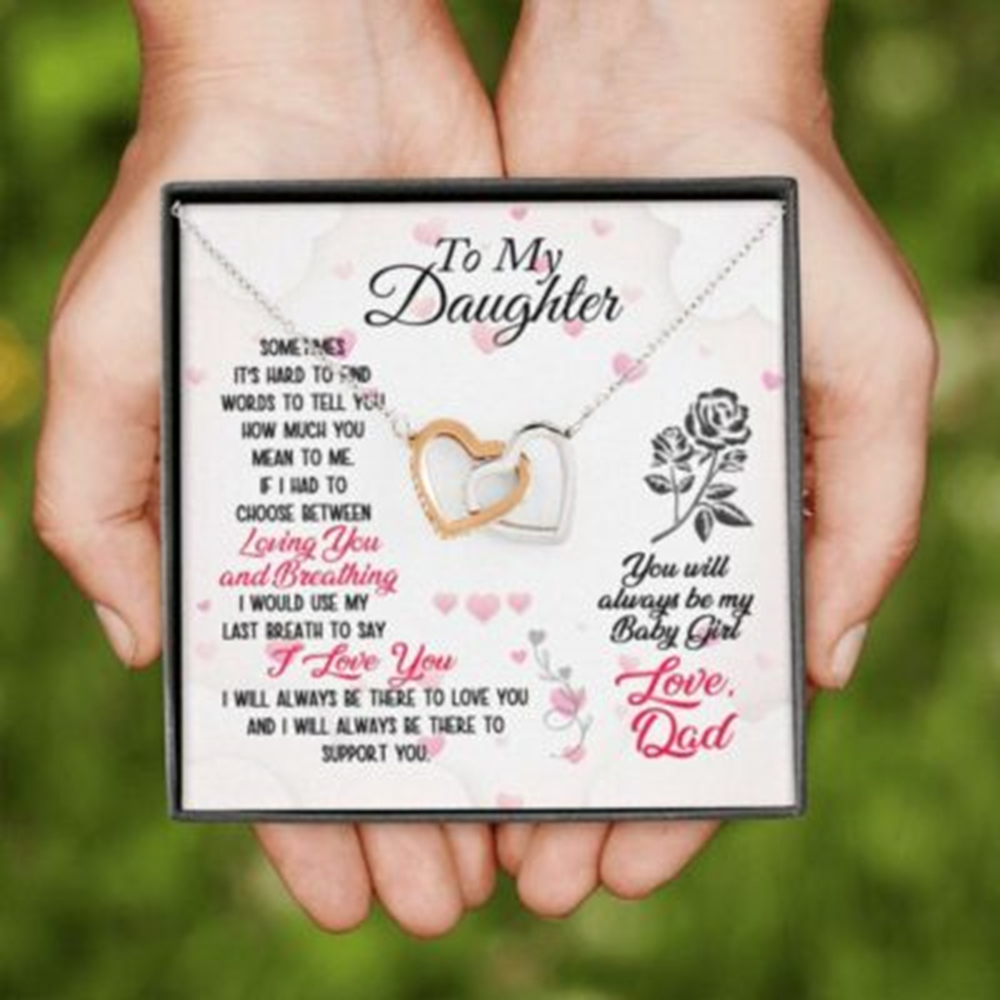 Daughter Necklace, To My Daughter Necklace Gift From Dad , You Will Always Be My Baby Girl - Thegiftio UK