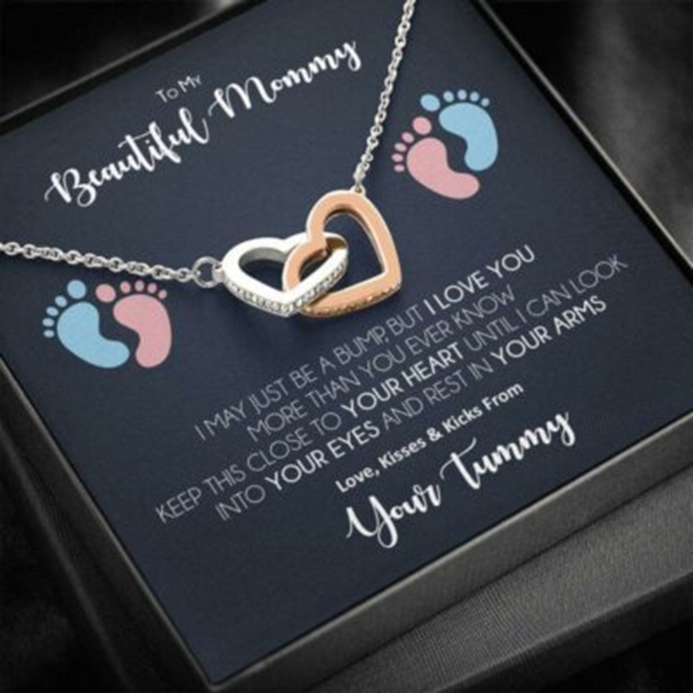 Mom Necklace, New Mom Necklace, Gift For First Time Mom, Baby Shower Gift, Pregnant Wife - Thegiftio UK