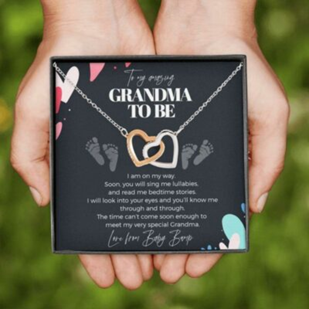 Grandmother Necklace, To My Grandma To Be Necklace , Pregnancy Gift For Grandma From Baby Bump - Thegiftio UK