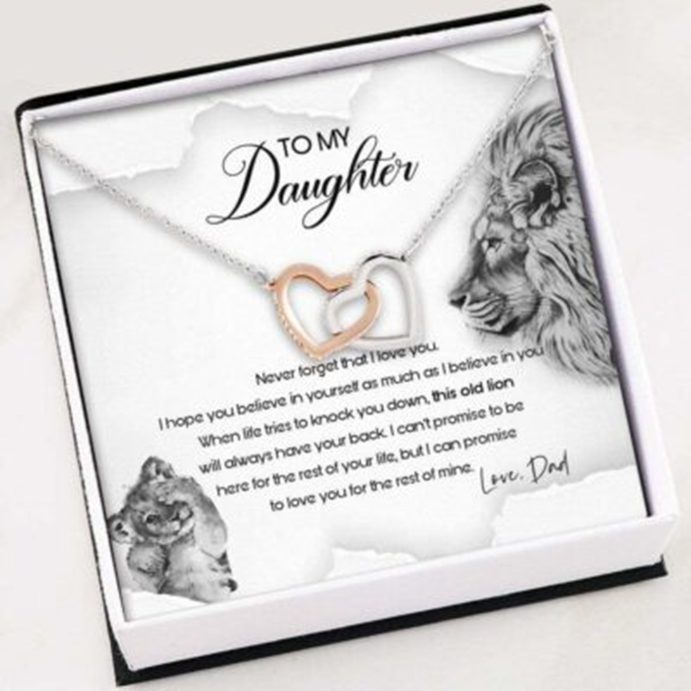 Daughter Necklace, To My Daughter Necklace , This Old Lion Will Always - Thegiftio UK