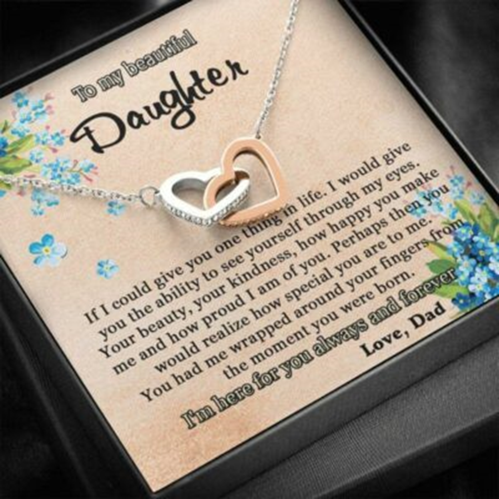 Daughter Necklace, To My Beautiful Daughter Necklace, Gift For Daughter From Dad, Father Daughter Necklace - Thegiftio UK