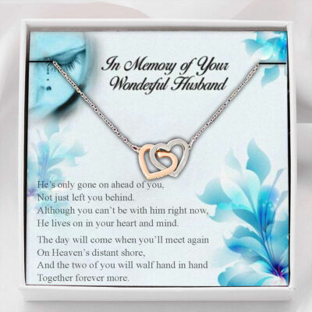 Husband Memorial Necklace, Remembrance, Loss Of Husband, Sorry For Your Loss Necklace - Thegiftio UK