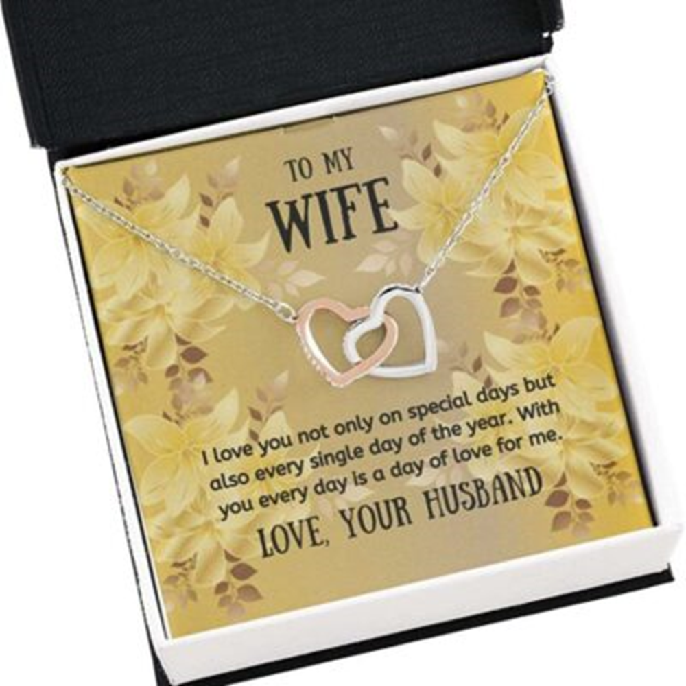 Wife Necklace, To My Wife Necklace Gift , I Love You , From Your Husband Necklace - Thegiftio UK