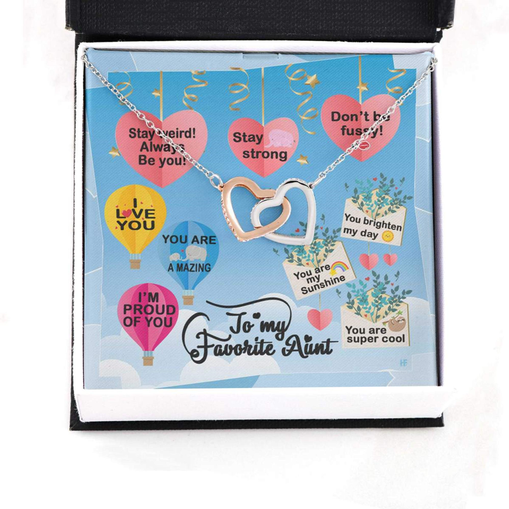 Aunt Necklace, Stepmom Necklace, Gift For Your Favorite Auntie On Mother, Day Interlocking Hearts Necklaces - Thegiftio UK