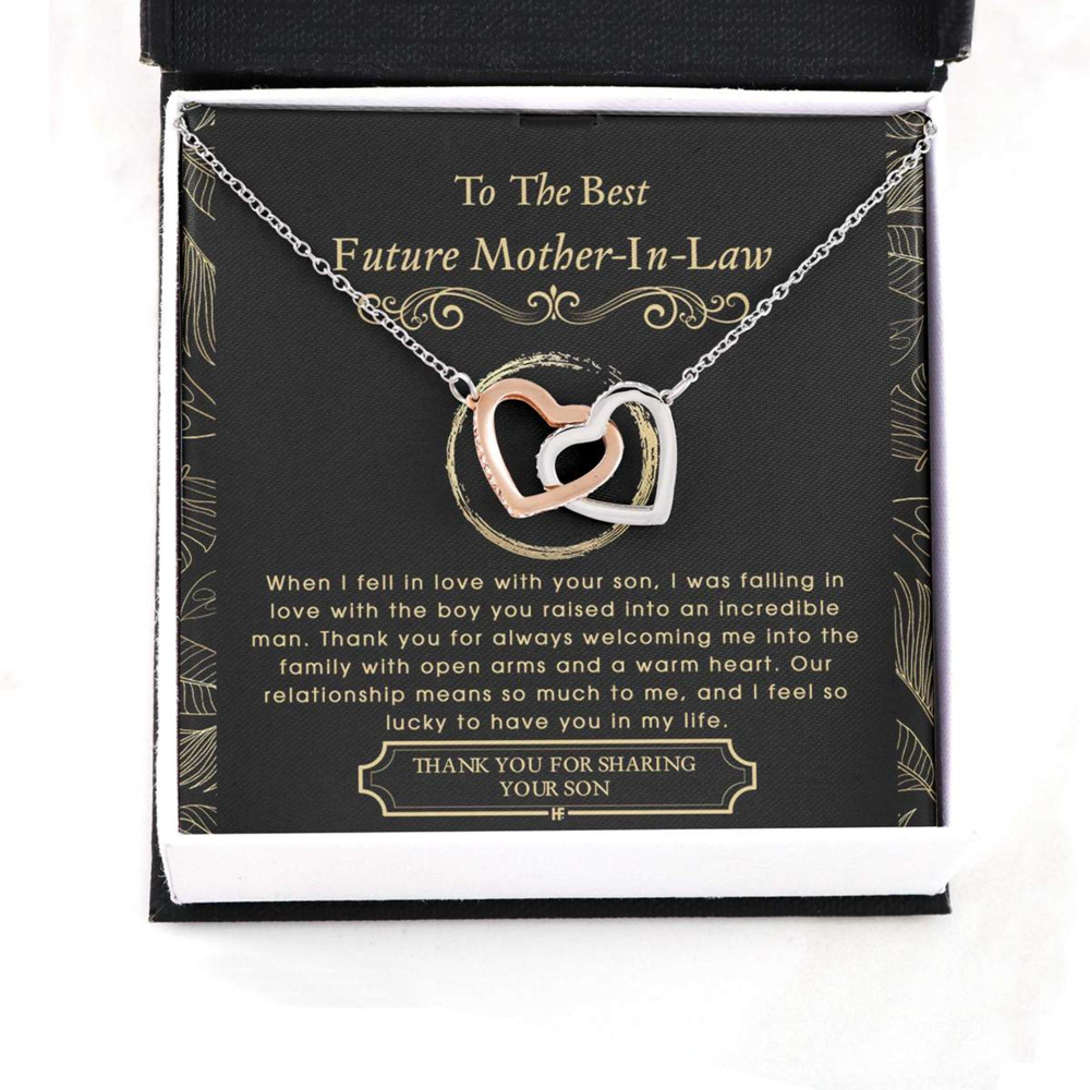 Mother-In-Law Necklace, Future Mother In Law Necklace: Gift For Mother, Day From Daughter,Message Card Necklace - Thegiftio UK