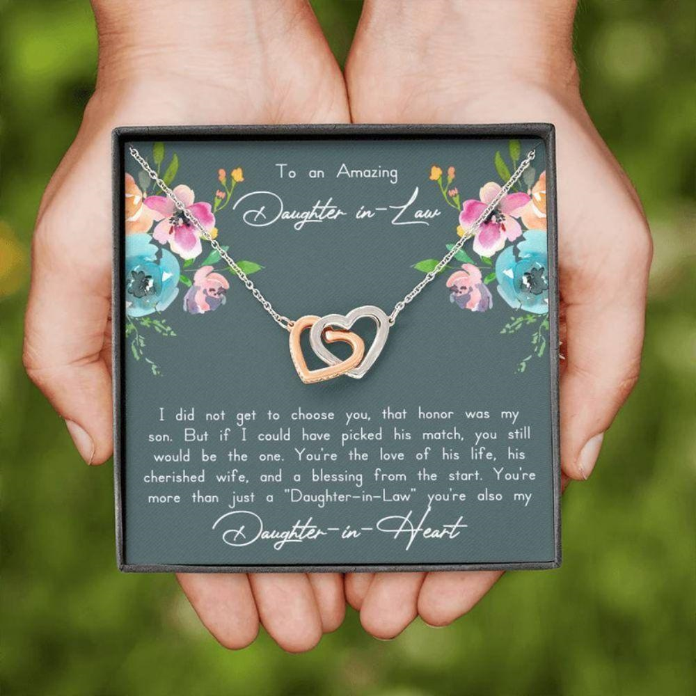Daughter-In-Law Necklace, Necklace Gift For Daughter In Law, Daughter-In-Law Wedding Gift, Daughter In Love - Thegiftio UK