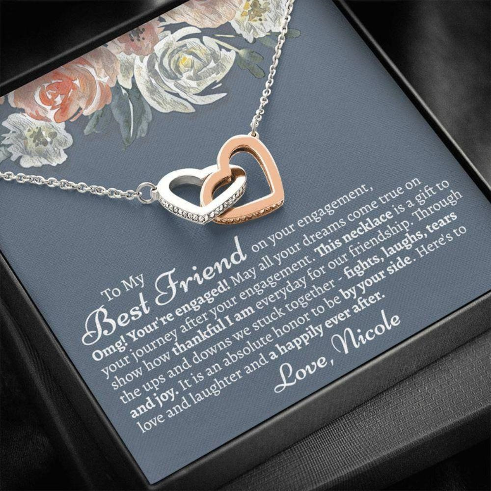 Friend Necklace, Sentimental Best Friend Engagement Necklace, Gift For Friend Engagement, Gift For Newly Engaged Friend, Engaged Best Friend Gift - Thegiftio UK