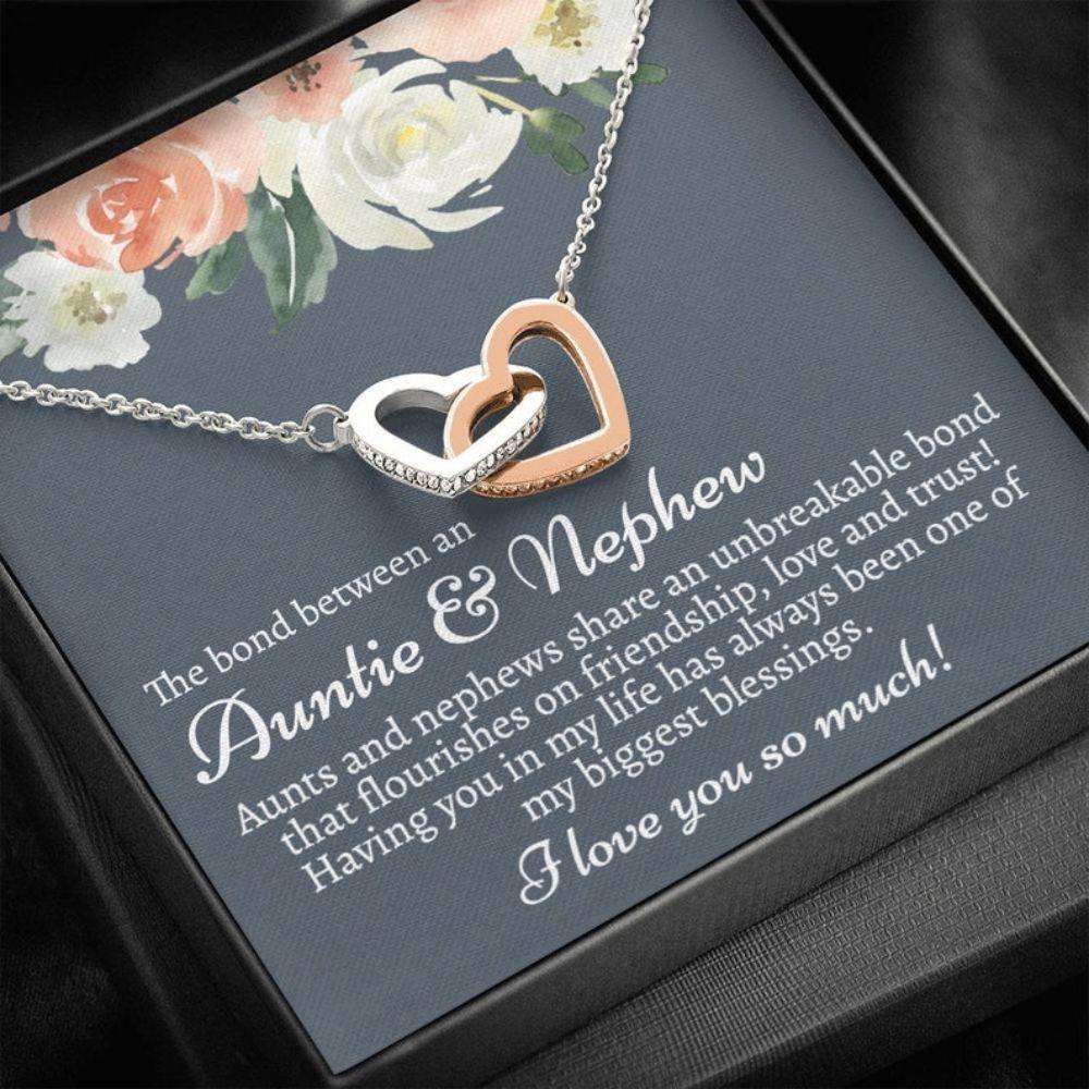 Aunt Necklace, Auntie Gifts From Nephew, Gift For Aunt From Nephew, Aunt And Nephew Gift, To My Aunt Necklace - Thegiftio UK