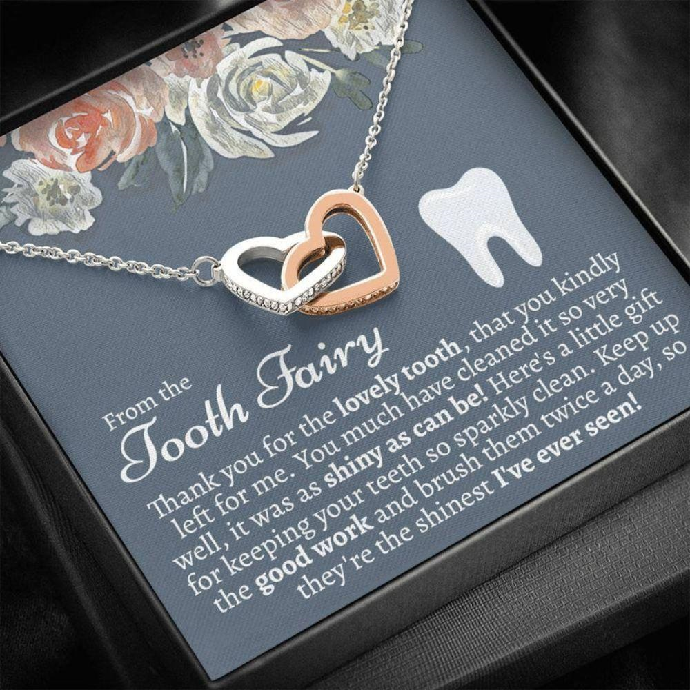Daughter Necklace, Tooth Fairy Gift, Gifts From Tooth Fairy, First Tooth Gift Ideas, Gift For Daughter First Tooth, Tooth Fairy Necklace - Thegiftio UK