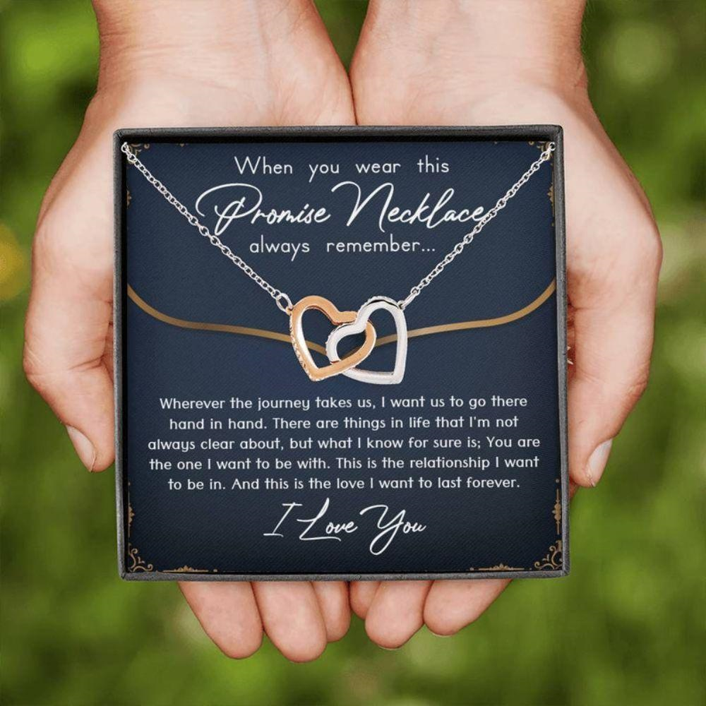 Girlfriend Necklace, Promise Necklace For Girlfriend From Boyfriend, Promise Necklace For Her, Girlfriend Anniversary, Gift For Girlfriends Birthday - Thegiftio UK
