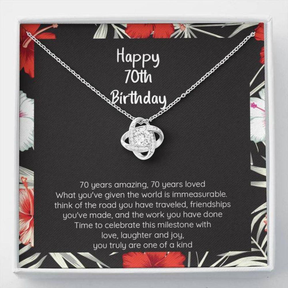Mom Necklace, Grandmother Necklace, 70Th Birthday, You Are One Of A Kind, Cz Necklace - Thegiftio UK
