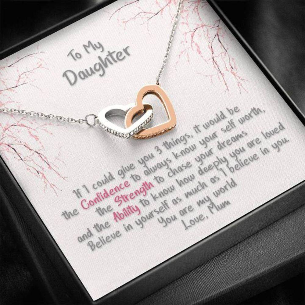 Daughter Necklace, Gift For Daughter, Confidence Hearts Necklace - Thegiftio UK