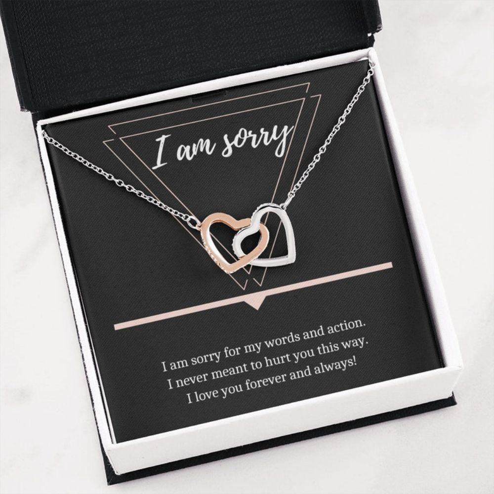 Girlfriend Necklace, Wife Necklace, Apology Gift, I Am Sorry Necklace Gift, Sorry Card, Apology Necklace For Her - Thegiftio UK
