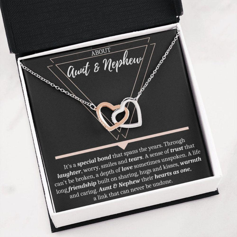 Aunt Necklace, Aunt Nephew Necklace, Aunt Nephew Gift, Aunt Nephew Quotes, Birthday Christmas Necklace - Thegiftio UK