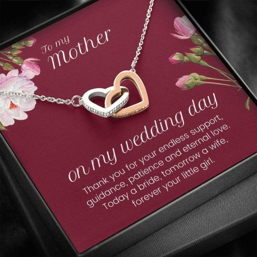 Mom Necklace, Gift For Mom On Wedding Day, Mother Of The Bride Gift From Daughter, Thank You Mom Wedding Necklace From Bride - Thegiftio UK
