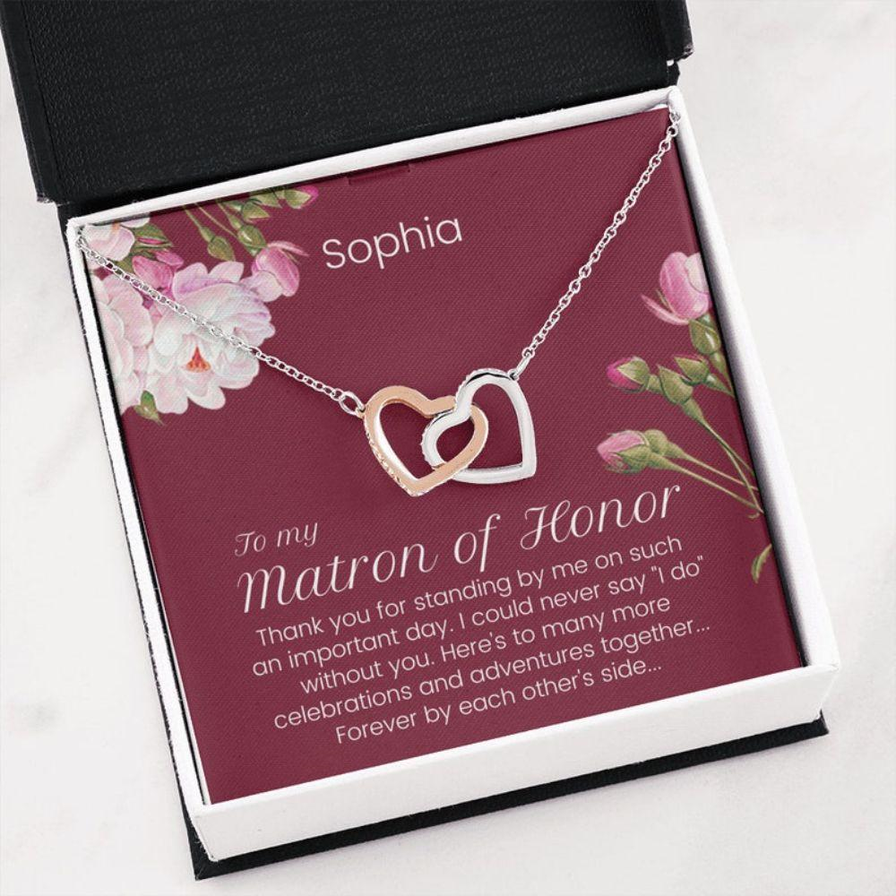 Friend Necklace, Matron Of Honor Necklace Gift, Matron Of Honor Proposal, Wedding Day Thank You Gift For Bridesmaid - Thegiftio UK