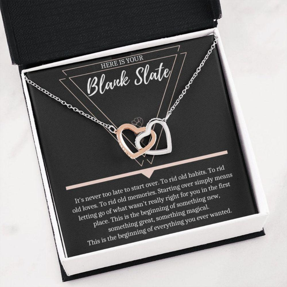 Blank Slate Gift Necklace For Her, Empower Gift, New Beginnings Necklace, Breakup Gift Necklace, Clean Slate Necklace - Thegiftio UK