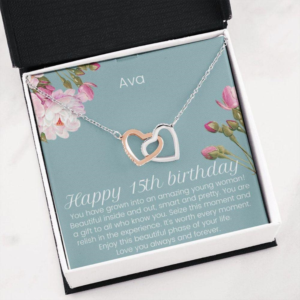 Daughter Necklace, 15Th Birthday Necklace Gift Girl, Gift For 15 Year Old Girl, Gift For Her, Happy Birthday Friend Necklace - Thegiftio UK