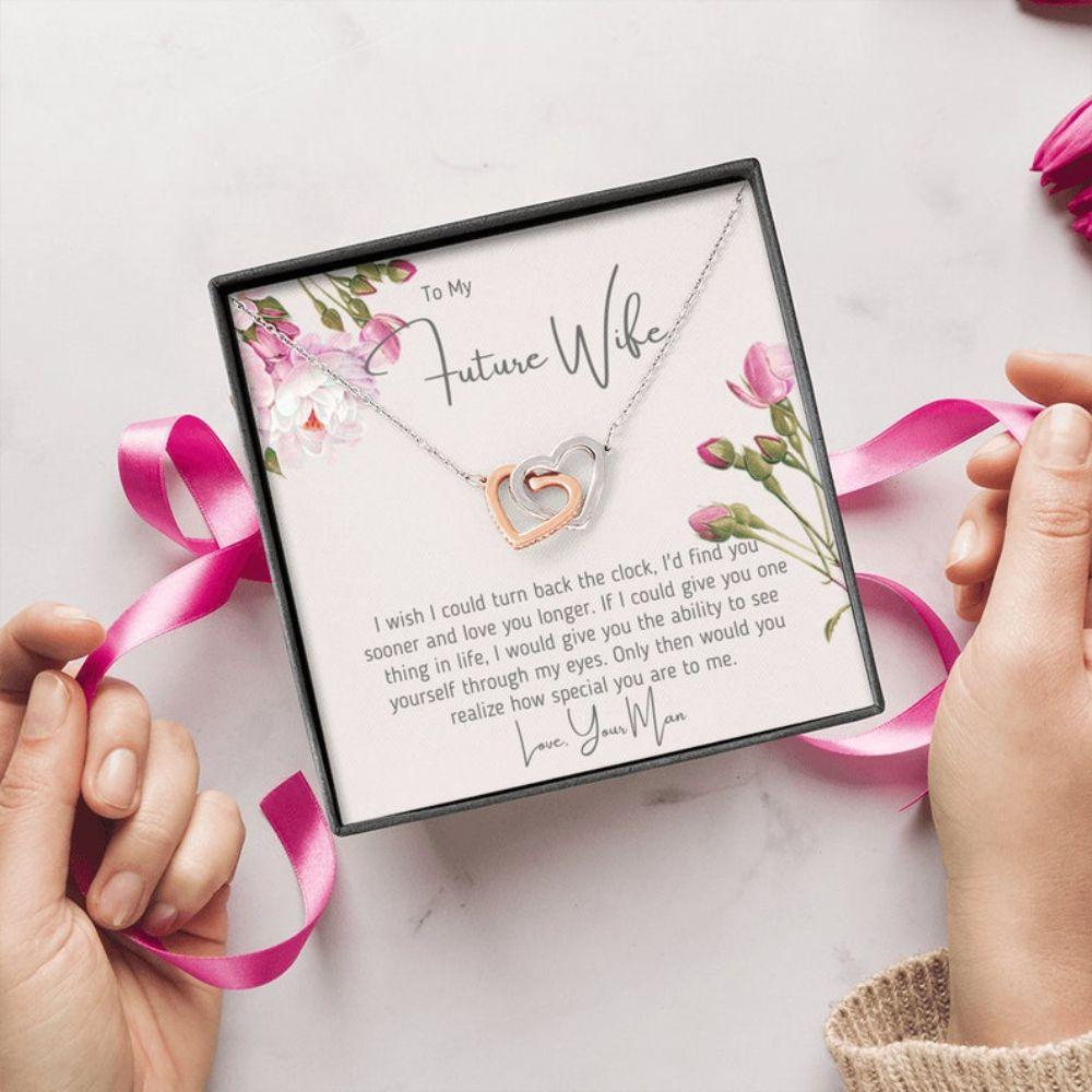 Future Wife Necklace, Future Wife Gift, Engagement Gift For Her, Future Wife Birthday Necklace Gift, Gift From Future Husband - Thegiftio UK